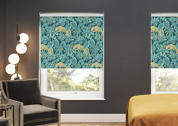 Leopard, Teal - Roller Blind - Image 3